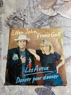 Elton john, france gall - les aveux /donner pour donner, Cd's en Dvd's, Vinyl Singles, Ophalen of Verzenden, Zo goed als nieuw