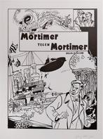 Print niet bestaande cover 'Mortimer tegen Mortimer' Jacobs, Verzamelen, Ophalen of Verzenden, Overige figuren, Zo goed als nieuw