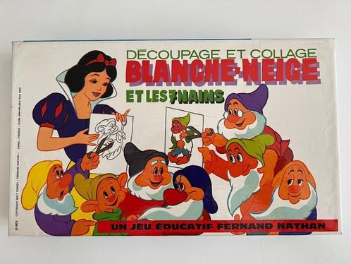 Jeu Découpage et Collage Blanche-Neige et les 7 nains - 1973, Collections, Disney, Utilisé, Autres types, Blanche-Neige ou Belle au Bois Dormant