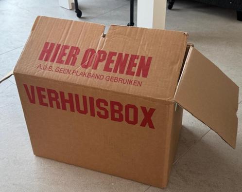 Verhuisdozen te koop 1x gebruikt bij recente verhuis, Doe-het-zelf en Bouw, Kratten en Dozen, Gebruikt, Doos, 50 tot 75 cm, 35 tot 50 cm