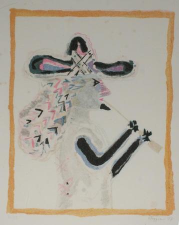Gustavo Foppiani (1925-1986): Fluitspeler 30/70 (43 x 53 cm) beschikbaar voor biedingen