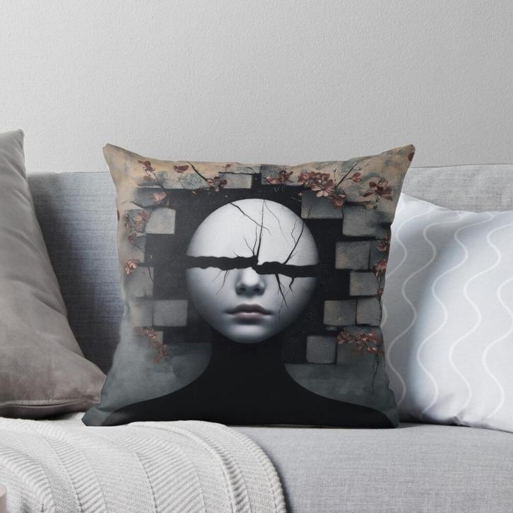 Sierkussen - StrawBerry Wine - Bank - Woonkamer - Bed, Huis en Inrichting, Woonaccessoires | Kussens, Nieuw, Overige kleuren, Vierkant