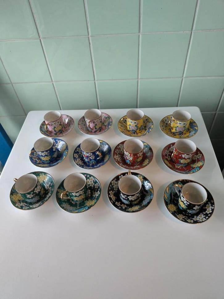 12 Delig Mini Tassen 5,5x5cm AFHALING LEES BESCHRIJVING, Huis en Inrichting, Keuken | Servies, Gebruikt, Compleet servies, Overige stijlen