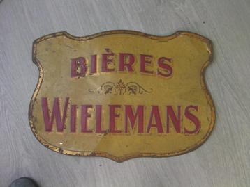 Authentiek origineel reclamebord Bières Wielemans beschikbaar voor biedingen