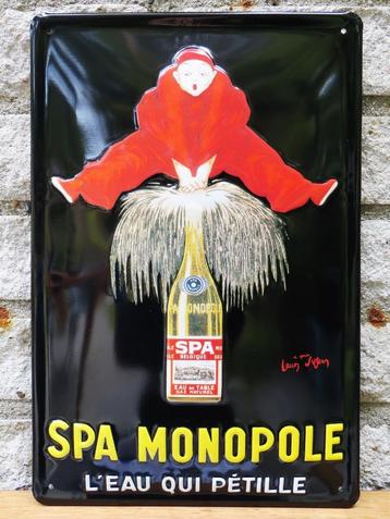 Metalen reclamebord van Spa Monopole beschikbaar voor biedingen