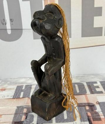 1950 - Afrika africa Senufo handgesneden Hout zittend beeld beschikbaar voor biedingen