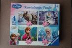 Disney Frozen Puzzel 4 in a Box, Ophalen, 10 tot 50 stukjes, Zo goed als nieuw, 2 tot 4 jaar