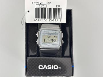 Casio Skeleton F-91WS-8EF, Montre-bracelet, Casio, Enlèvement ou Envoi, Comme neuf