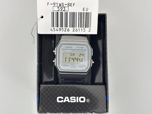Casio Skeleton F-91WS-8EF, Handtassen en Accessoires, Horloges | Heren, Zo goed als nieuw, Polshorloge, Casio, Kunststof, Kunststof