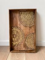 Plateau en bois – Mandala doré – Maisons du Monde, Ophalen, Hout