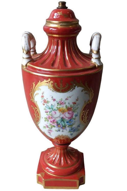 porcelaine de Paris dekselvaas/lampenvoet, Antiek en Kunst, Antiek | Porselein, Ophalen