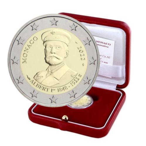 2 euro Monaco 2022 Prins Albert I, Postzegels en Munten, Munten | Europa | Euromunten, Losse munt, 2 euro, Monaco, Ophalen of Verzenden