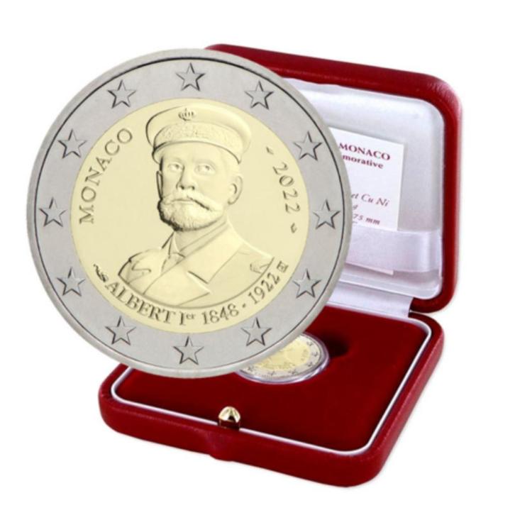 2 euro Monaco 2022 Prins Albert I, Postzegels en Munten, Munten | Europa | Euromunten, Losse munt, 2 euro, Monaco, Ophalen of Verzenden