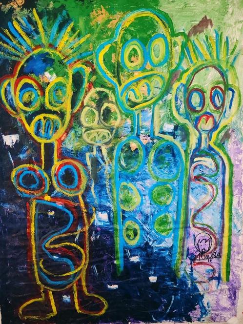 PRACHTIG WERK VAN DE WERELDBEROEMDE ABOUDIA, Antiek en Kunst, Kunst | Schilderijen | Modern, Ophalen