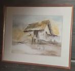 Aquarelle maison signe jirikoff, Ophalen of Verzenden