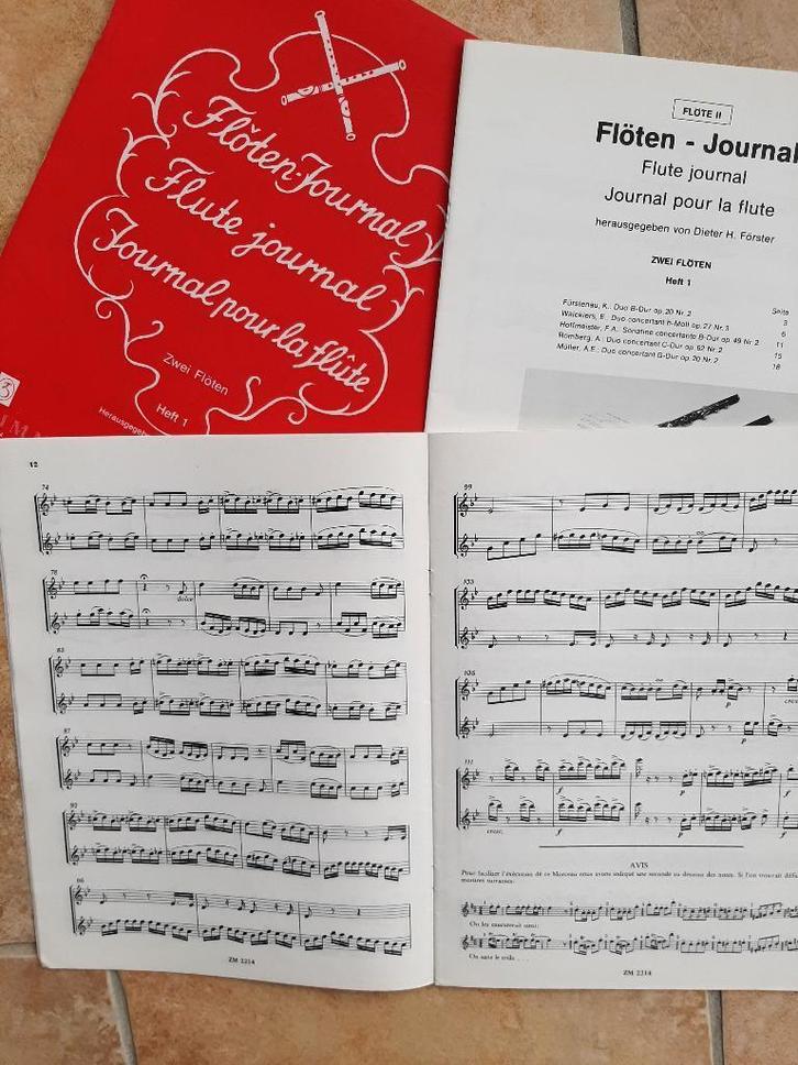 Bladmuziek duetten dwarsfluit blokfluit viool fagot 11 stuks, Muziek en Instrumenten, Bladmuziek, Zo goed als nieuw, Overige soorten