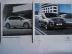 Peugeot 3008 HYbrid4 2012/2014 Specs/Farben Brochure LOT of2, Envoi, Comme neuf, Peugeot