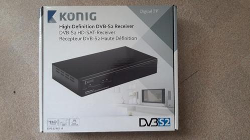 Konig HD DVB-S2 Satelliet receiver voor herstelling, TV, Hi-fi & Vidéo, Antennes paroboliques, Comme neuf, Accessoires d'antenne (parabolique)
