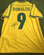 Maillot avec manteau dédicacé par Ronaldo Lima Brazil, Collections, Enlèvement ou Envoi, Comme neuf