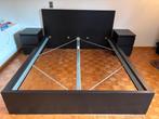 Tweepersoonbed IKEA Malm 160x200cm, Huis en Inrichting, Ophalen, Bruin, Tweepersoons, Zo goed als nieuw