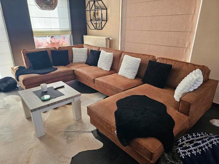 Buffel lederen salon., Huis en Inrichting, Zetels | Complete zithoeken, Ophalen