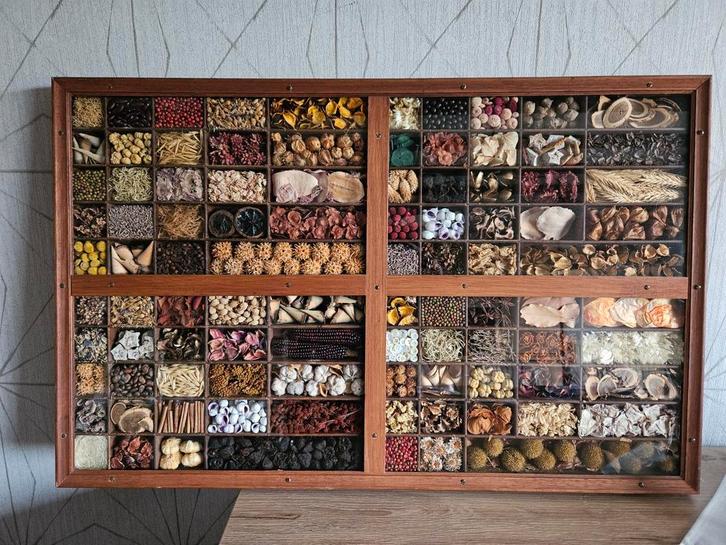 Letterkast - gevuld - uniek stuk, Antiek en Kunst, Kunst | Schilderijen | Abstract, Ophalen