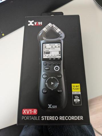 Xvive XV1-R draagbare stereo-audiorecorder met 32-bits beschikbaar voor biedingen