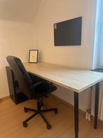 Bureau met bureaustoel, Maison & Meubles, Bureaux, Enlèvement, Réglable en hauteur, Utilisé, Bureau