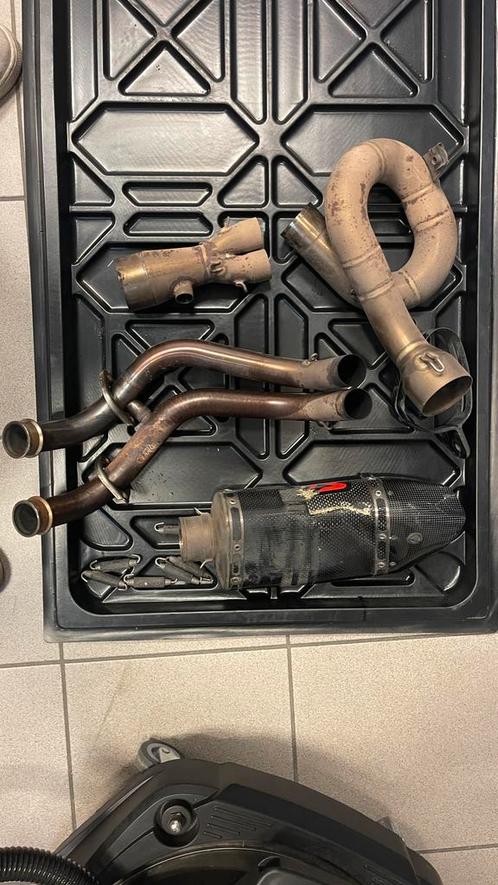 Akrapovic titanium performance uitlaat (schade) mt07/xsr700, Motoren, Onderdelen | Yamaha, Gebruikt, Ophalen
