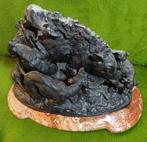 Jachttafereel op marmer te koop., Antiek en Kunst, Kunst | Beelden en Houtsnijwerken, Ophalen