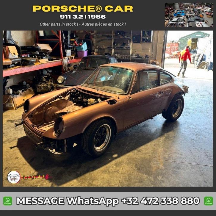 Porsche 911 3.2 (1986) – caisse en superbe état, Auto-onderdelen, Carrosserie, Oldtimer onderdelen, Porsche, Gereviseerd, Ophalen