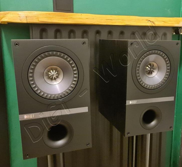 KEF Q100 in de elegante kleur Black ash, Audio, Tv en Foto, Luidsprekerboxen, Zo goed als nieuw, Front, Rear of Stereo speakers