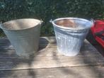 2 oude waterdichte zinken emmers, Ophalen of Verzenden