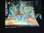 Oude Retro School landkaart Europa Jaren 50 -groot-, Antiek en Kunst, Antiek | Schoolplaten, Ophalen