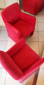 Kuipzetels met wielen, Maison & Meubles, Chaises, Rouge, Enlèvement, Modern, Tissus