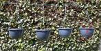 grijze hangpotten / hanging baskets, Tuin en Terras, Ophalen, Kunststof, Rond, Tuin
