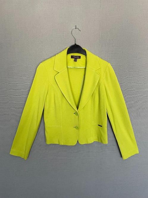 Limoengroene blazer van Marie Méro (38), Kleding | Dames, Jasjes, Kostuums en Pakken, Zo goed als nieuw, Jasje, Maat 38/40 (M)