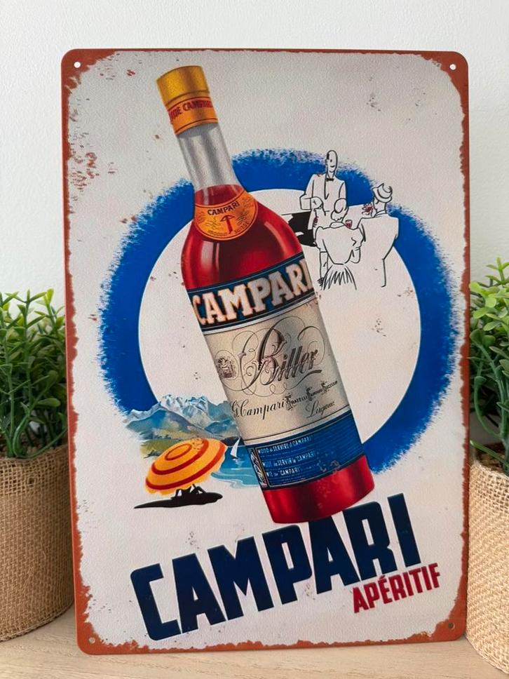 Metalen reclamebord Campari, Verzamelen, Merken en Reclamevoorwerpen, Nieuw, Reclamebord, Ophalen of Verzenden