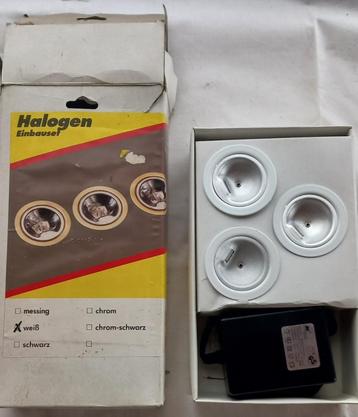 Halogeen inbouwspots, set van 3, nieuw beschikbaar voor biedingen