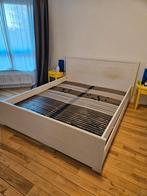 IKEA BRUSALI Bed 160x200 + 4 Drawers + LEIRSUND Slats, Comme neuf, Enlèvement, 200 cm, Blanc