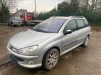 PEUGEOT 206 break 1.6 benzine - zeer schoon - leer, Auto's, Zwart, Leder, 5 deurs, Particulier