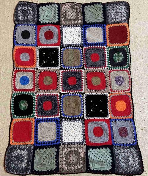 Granny woondeken gehaakt patchwork diverse kleuren 130/94, Maison & Meubles, Accessoires pour la Maison | Plaids & Couvertures