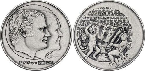 SwedenSilver Medal"Stockholm"(.925)-16.53 g,31mm;BUNC;Matte, Timbres & Monnaies, Métaux nobles & Lingots, Argent, Enlèvement ou Envoi