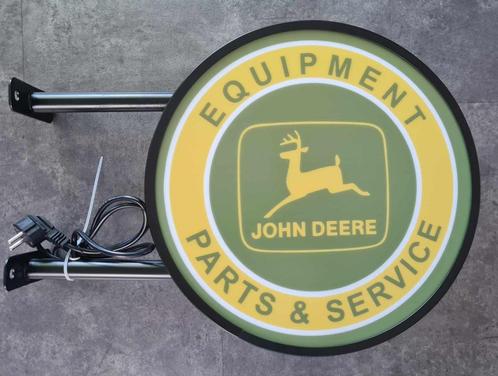 John Deere part service dubbelzijdige reclame decoratie lamp, Verzamelen, Merken en Reclamevoorwerpen, Nieuw, Lichtbak of (neon) lamp