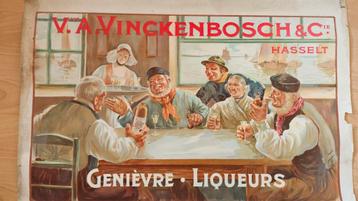 Antieke reclameposter distillerie A. Vinckenbosch Hasselt beschikbaar voor biedingen