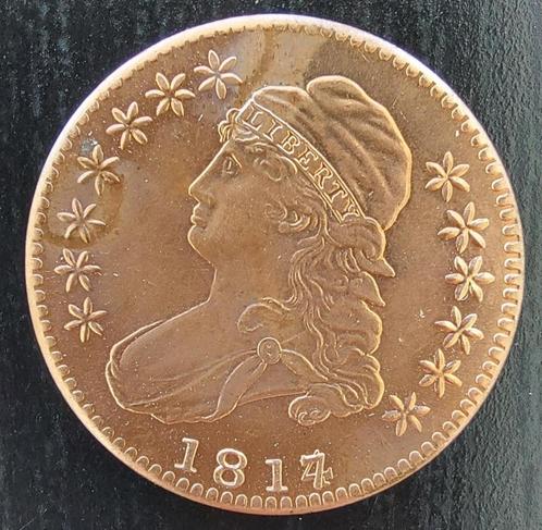 USA - ½ Oz Copper Medal ‘1817 over 4/Capped Bust’, Timbres & Monnaies, Métaux nobles & Lingots, Cuivre, Envoi