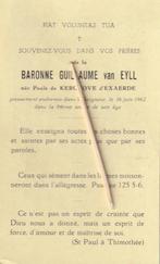 Adel, Baronne Guillaume van EYL, Verzamelen, Bidprentjes en Rouwkaarten, Verzenden