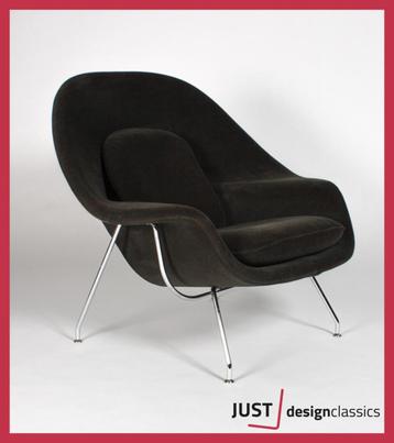 Knoll Saarinen Womb Chair Graphite Velvet Showmodel