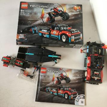 Lego Technic - Truck en Motor voor Stuntshow - 42106, Enlèvement ou Envoi, Utilisé, Ensemble complet, Lego