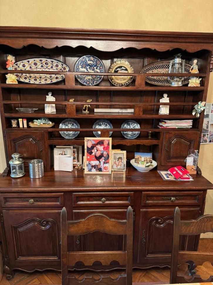 buffet en chêne lourd, Maison & Meubles, Armoires | Buffets, Utilisé, Avec tiroir(s), Avec porte(s), Avec tablette(s), Chêne, Enlèvement